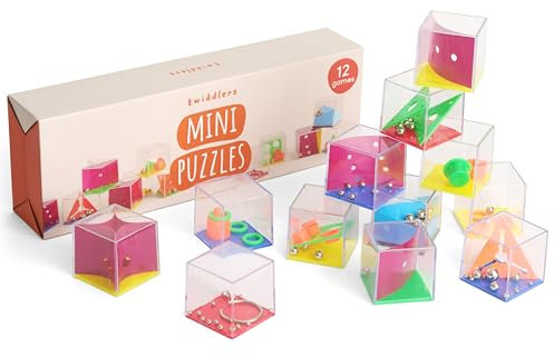 THE TWIDDLERS - 12 Mini Puzzle Box con Livelli di Difficoltà Assortito - Divertenti 3D Rompicapo Giochi Bambini e Adulti Giochini Bimbi per Fine Feste, Comunione Gadget Bomboniere Compleanno