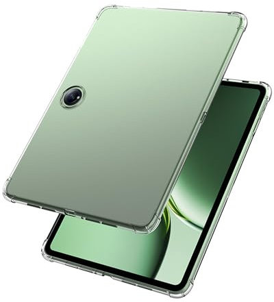 Fitudoos Funda para Oneplus Pad 2/OPPO Pad 3 Pro,Ultra Fina Carcasa Protectora Antigolpes Transparente con Cojín Esquina Parachoques, Flexible Suave TPU Silicona Anti-Choques-Transparencia.