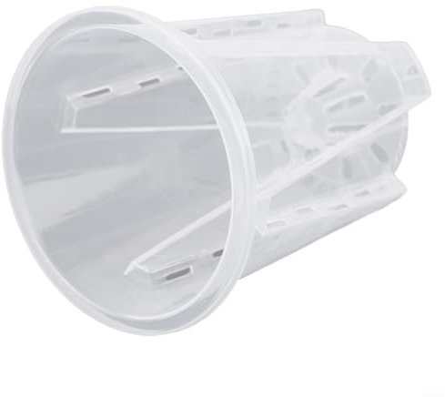 Yuanpgky Vaso per orchidee in plastica trasparente, con fori, per piante grasse e piante grasse, estetico, in plastica trasparente, per orchidee e piante grasse (12 cm)