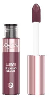 L'Oréal Paris Flüssiger Blush mit einem frisch schimmernden Farbglanz, Für alle Hauttypen, Farbintensiver Glow, Lumi Le Liquid Blush, Glowy Cool Berry 645, 10 ml