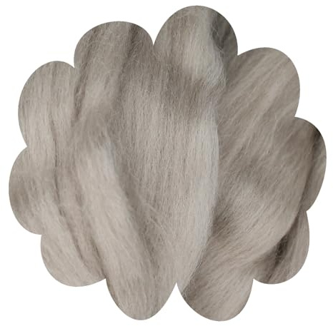 Deutsche Merinowolle Filzwolle 25g Merino, nassfilzen, nadelfilzen, Märchenwolle, Spinnwolle, Spinnfasern, Wolle zum spinnen, filzen, basteln (seiden grau)
