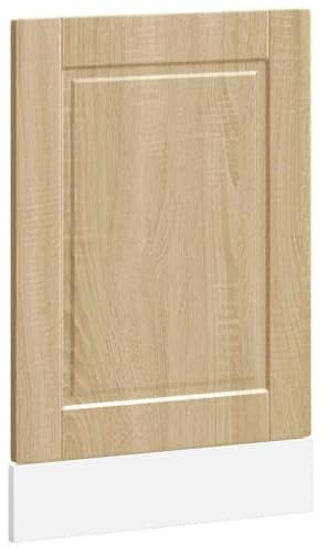 XHNIFBN Geschirrspülerblende Sonoma-Eiche 45x1,5x67 cm aus Holzwerkstoff Modernes Design Robust und Pflegeleicht für Küche und Küchenzeile auch als Apothekerschrank Front nutzbar