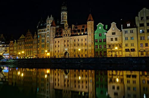 hansepuzzle 13813 - Danzig Puzzle 500 Teile | Reisen Puzzle mit hochwertiger Puzzle Aufbewahrung: Kartonbox und Wieder verschließbarem Beutel | Puzzle-Maße: 46 x 30 cm