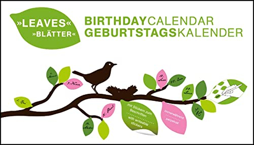 Blätter immerwährender Geburtagskalender: Geburtstagskalender Blätter