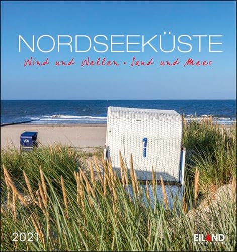 Nordseeküste Postkartenkalender 2021 - Kalender mit perforierten Postkarten - zum Aufstellen und Aufhängen - mit Monatskalendarium - Format 16 x 17 cm: Wind und Wellen - Sand und Meer