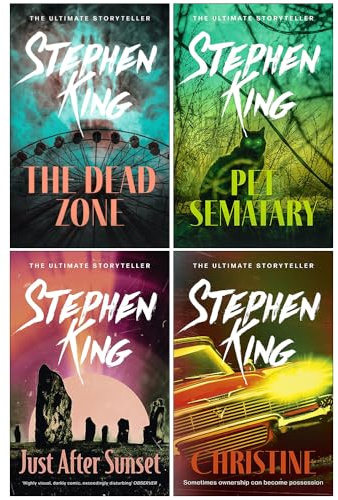 Stephen King Fiction Collection 4 Books Set (The Dead Zone, Pet Sematary, Just After Sunset, Christine)