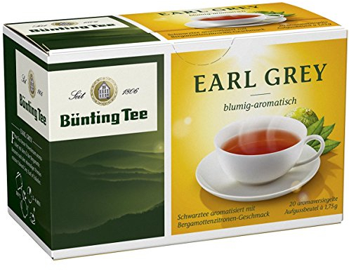 Bünting Tee Premium Earl Grey - 20 Teebeutel (Blumig - Aromatisch)