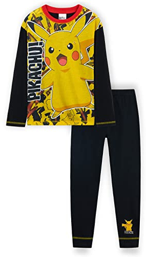 Pokemon Pyjamas for Boys & Teenagers Long PJs Set Soft Breathable Pikachu Nightwear Loungewear Comfy Jammies Sleepwear Anime Gifts for Boys