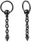 JewelryWe Creolen Ohrringe mit Spike Kette: Schwarz Edelstahl Kleine Huggie Creolen mit Kugel & Baumelnde Spike Kette Hängende Ohrringe Ohrstecker Ohrhänger Punk Schmuck Geschenk für Herren Damen