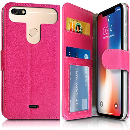 KARYLAX - Custodia a portafoglio per smartphone Logicom Le Hello 5 4G, colore: Rosa