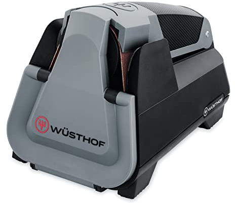 Wüsthof 4341 Easy Edge - Affilacoltelli elettrico, sistema di affilatura intelligente con 3 programmi di affilatura completamente automatici