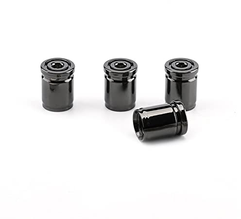 4 Stück Autoreifen Ventilkappen,MoreChioce Universal Edelstahl Reifenventil Auto Rad Reifenventilkappen Staubschutzkappen Abdeckung mit Schraubenschlüssel für Auto SUV Motorräder Fahrrad,