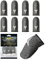 Nuozme 8 Pack Gaming Finger Sleeves for Mobile Gaming, 0.3mm Silver Fiber, Smooth Operation, Anti-Sweat, Extremely Thin, Finger Sleeves Fit Mobile Phone Tablet Devices(Black)
