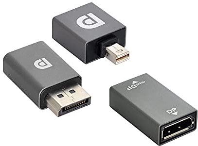 Cablecc Lot de 3 adaptateurs Mini DisplayPort 1.2 4K 60 Hz vers DP mâle femelle Ultra HD UHD pour vidéo, PC, ordinateur portable, TV
