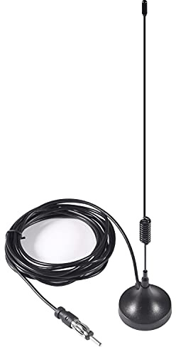 ACEIRMC Universal Car Stereo Antenna Car FM AM Radio Antenna Magnetic Base Car Radio Antenna Aerial for Vehicle Truck SUV Truck RV Marine Boat Car Stereo Audio Radio Head Unit CD Media Receiver Player