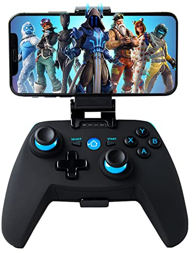 BMSARE Controller PC Windows, Bluetooth Wireless Controller Android Mobiler Game mit Halterung, 2,4G Wireless Controller Gamepad Joystick PC Windows 11 10 8 7/PS3/Android TV mit Dual Vibration