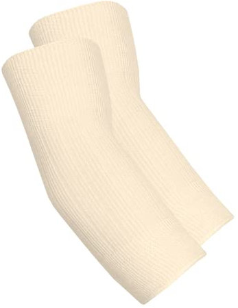 banora leichte Gelenkwärmer mit 70% Schurwolle und 30% Seide für Damen und Herren (Gr. 1/S, Farbe: naturweiß)