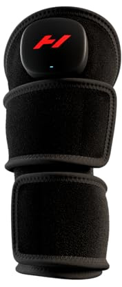 Hyperice Venom 2 Leg Heat Vibration Massage Therapy Neoprene Wrap Recovery | Calf | Knee | Thigh | Quad | Help with Muscle Knots Blood Flow | Enhance Flexibility | 3 Hour Battery Life | Bluetooth | TSA