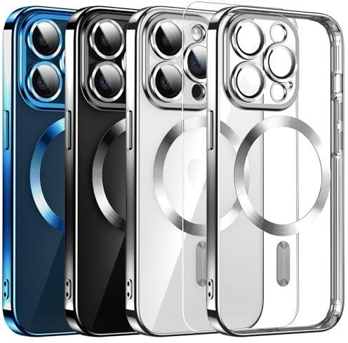 Clear Magnetisch für iPhone 12 Pro Hülle mit MagSafe [Original iPhone Äußere] [Kameraschutz Eingebaut] Durchsichtig Silikon Case Ultra Dünn [Niemals Gelb] Handyhülle Anti Fingerabdruck Schutzhülle