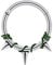 Longbeauty 16G 1.2mm Edelstahl Piercing Ringe Segmentring Clicker Nasenringe Ohrringe Nahtlose Hoops Spikes für Tragus Knorpel Septum Helix, 10mm, Silber/Grün