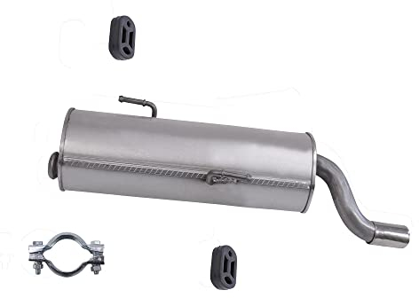 ATEC Germany Auspuff Schalldämpfer Set 1x Endschalldämpfer, mit Montagematerial Kompatibel mit PEUGEOT 206 CC (2D), 206 Schrägheck (2A/C), 206+ (2L_, 2M_)