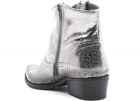 Felmini Stivaletti Texani Pelle bago 35 / Argento