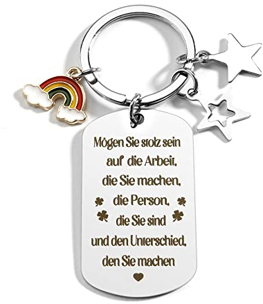 Schlüsselanhänger Mutmacher Abschiedsgeschenk Erzieherin Lehrer Kollegin für Freund Freudin Abitur kleine Geschenke für Kinder Abschluss Freundschaft