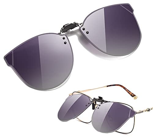 Wnddle Sonnenbrille Clip, Polarisiert Clip auf Sonnenbrillen, UV400 Sonnenbrille Clip, Polarisierte Clip-on Nachtfahrbrille