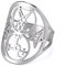 LIKGREAT Luzifer Siegel Ringe Lilith Siegel Ring Siegel von Luzifer Ring Siegel von Lilith Ringe Dämon Teufel Pentagramm Gothic Verstellbarer Ring Edelstahl Schmuck Geschenke für Frauen (Silber)
