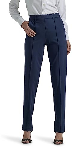 Lee Womens Ultra Lux Comfort Any Wear Straight Leg Pants, Emperor Navy, 14 US