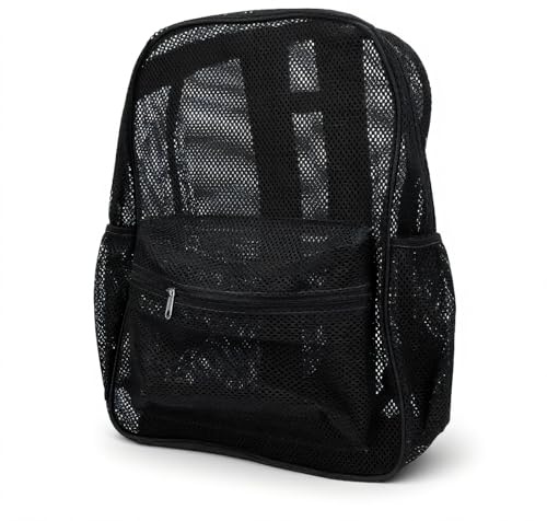 Stylisher College-Rucksack mit breitem Schultergurt - Robust & Vielseitig für Sport, Strand und Alltag, Schwarz - Perfekt für jeden Einsatz