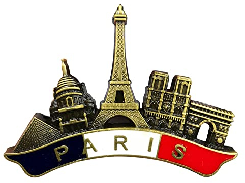 Imtrub Retro Paris Kühlschranktür Aufkleber, Retro Paris Aufkleber für Kühlschrank - Simulation Retro Paris Cartoon Magnete Home Decor Souvenirs