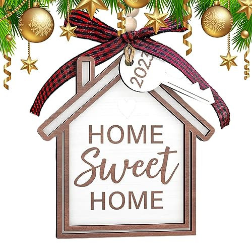 Home Home Noël – Plaque Porte « Home Sweet Home » en Bois – Décoration Murale Moderne en Bois pour Salon, Restaurant, Chambre à Coucher Holdes
