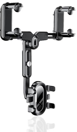 DYOUen Rückspiegel Handyhalterung Autotelefonhalter 360° Drehbar Multifunktionaler Handyhalter Navigatorhalterung Universal Auto Spiegel Telefonhalterung (Stil 2) (Stil 1)