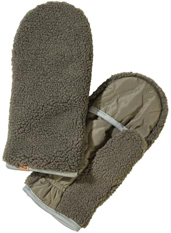 camel active Damen Teddy Handschuhe Dunkel Khaki, womenswear-M