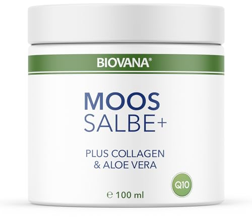 BIOVANA Moossalbe Plus, Soforteffekt Mooscreme gegen Falten, Moos Salbe fürs Gesicht, Antifaltencreme, 100 ml Inhalt (1x)