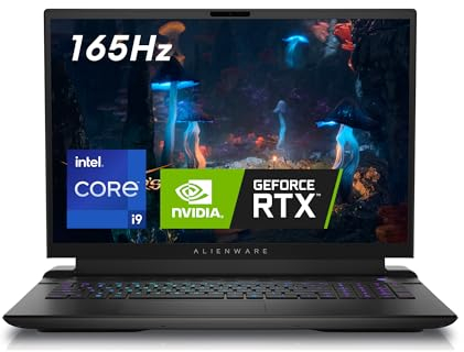 Alienware m18 R2 Gaming Laptop - 18 QHD+ 165Hz, Intel Core i9-14900HX, 32GB RAM, 1TB SSD, NVIDIA GeForce RTX 4080, Windows 11 Home, German AlienFx RGB Backlit Keyboard - Dark Metallic Moon