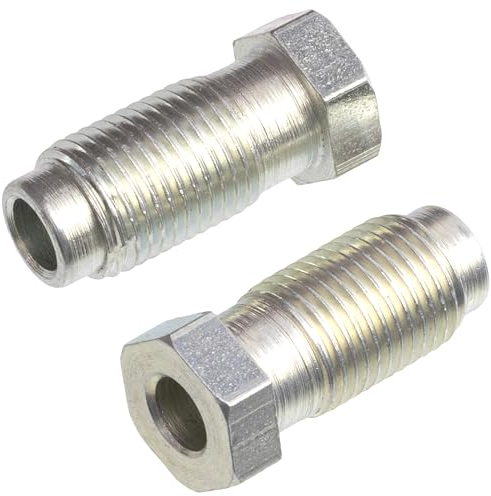 AERZETIX - C74369 - Lot de 2 Écrous-raccords mâles M10x1 pour tuyau de frein 4.75 mm - longueur 25 mm - diamètre intérieur 5 mm