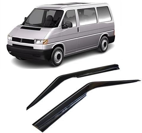 Rumplex Windabweiser Luftabweiser Regenabweiser Seitenfensterabweiser Kompatibel mit VW Transporter T4 1990-2003 Autofenster Regenschutz Regenabweiser Anklebbare 2 Stück Externe Passform