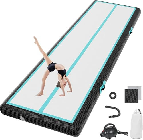 airtrack matte mit elektrischer Luftpumpe 20cm hoch 6M Tumbling Matten Aufblasbare turnmatte Matte gymnastikmatte Yogamatte Camping Trainingsmatte