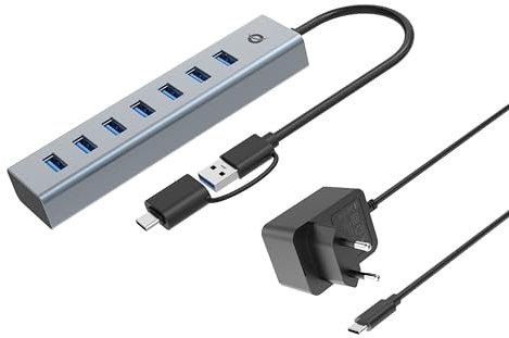 7-Port USB 3.0 Hub + Power Adapter