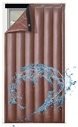 Wärmeisolierte Schallschutztürabdeckung mit temporärem robustem Kälte-/Hitzeschutz, wetterfest, winddicht, beschwerter Boden, anpassbar (Farbe)