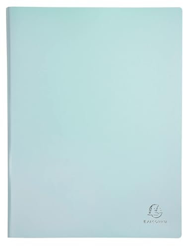 Exacompta - Réf. 88260E - Carton de 20 Protège-documents Aquarel - 20 pochettes cristal lisse - 40 vues - pour A4 - dim 24 x 32 cm - couverture en polypro semi-rigide - couleurs pastels assorties