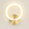AoLa LED Wandleuchte Innen 10W Warmweiß 3000K Wandlampe Moderne Minimalistische Kreis Rund Nachttischlampe Gold Indirektes Licht Ring Nachtleuchte für Büro Schlafzimmer Wohnzimmer Geschäft