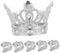 IMIKEYA 6 Stück Serviettenringe Silber modern Krone Stoffservietten Ringe Silber Metall Serviettenringe Hochzeit Tischdeko Serviettenringe Strass Servietten Ringe für Esstisch, Partys, Alltag