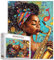 1000 Teile Puzzles für Erwachsene Afro-Amerika Mädchen Malerei Puzzlespiel Jazz Musiker 1000 Teile Puzzlespiel Schwarze Frau Spielende Saxophon Wanddekoration Musik Motive DIY Craft Puzzle Kunst