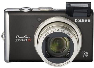 Canon PowerShot SX200IS 12 MP Digital Camera with 12x Wide Angle Optical Image. (Renewed)