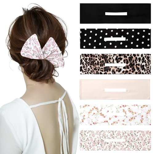 6 Stück Magischer Haarknoten Haar Twist Haarband, Haarknotenmacher, Dutt Maker, Französischer Fliege Dutt Haarband, French Twist Frisierhilfe, Mehrfarbig Mode Haar Bun Wraps, Für Damen Und Mädchen