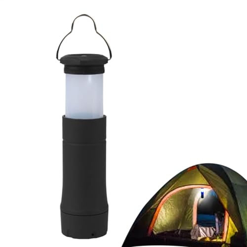 Lámparas de camping que funcionan con pilas, luz de camping portátil, linterna de linterna de batería, linterna de gancho desmontable, linterna alimentada por pilas, lámpara de camping 2 en 1