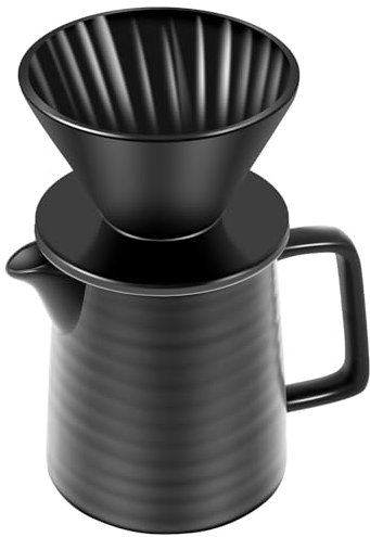 Relax love Verter en la cafetera Cerámica Verter sobre el café Dripper Manual no eléctrico Brew Coffee Dripper During Coffee Brew Maker Filtro Papel no incluido para el café(Hackeado)